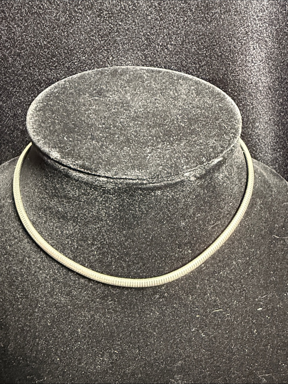 Vintage Coro Silver Herringbone Choker Necklace